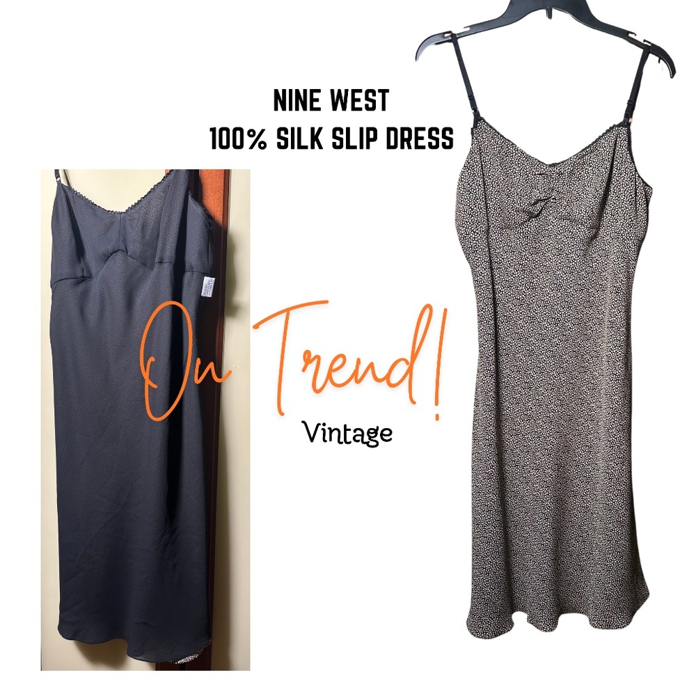 Slip Dress -- Nine West Vintage 100% Silk